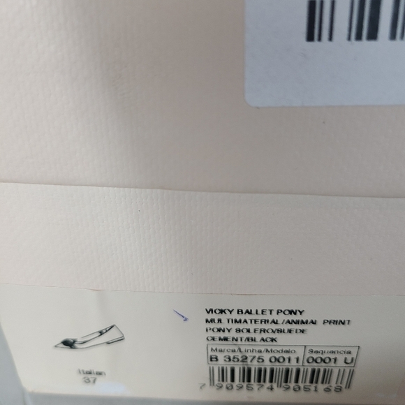 Alexandre Birman Vicky Black Leopard Pony Hair Pointed Toe Flats 7 NWT - Picture 9 of 9